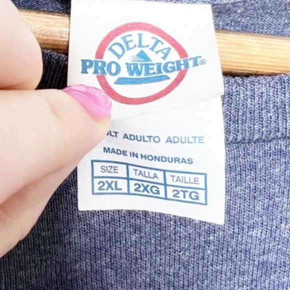 Delta Pro Weight Asheville North Carolina Graphic Long Sleeve Crewneck T-Shirt - Picture 14 of 15